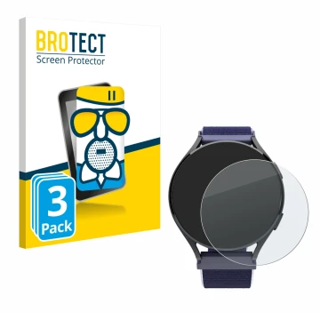 Front side of a product packaging with the brand logo BROTECT. Next to it is the device Patronus Notfalluhr (41.5 mm) shown wi