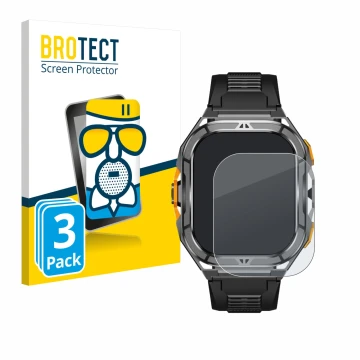 Front side of a product packaging with the brand logo BROTECT. Next to it is the device Stahlgear Thor 3.0 shown with the corr