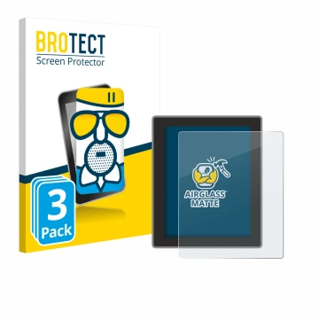 Front side of a product packaging with the brand logo BROTECT. Next to it is the device Peterson Strobostomp Mini shown with t