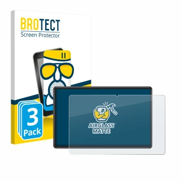 Front side of a product packaging with the brand logo BROTECT. Next to it is the device ZIOVO Z118 10.1