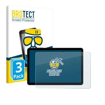 Front side of a product packaging with the brand logo BROTECT. Next to it is the device Tabwee T80 10.1