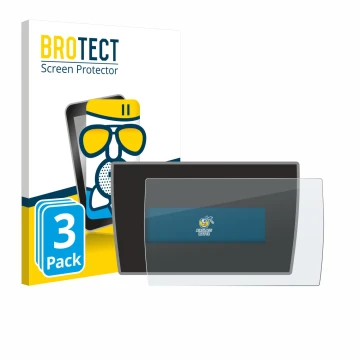 Front side of a product packaging with the brand logo BROTECT. Next to it is the device BMW i3 2019 shown with the correspondi