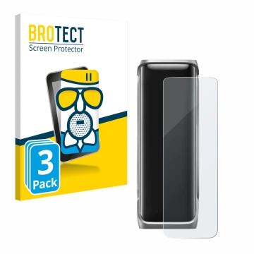 Front side of a product packaging with the brand logo BROTECT. Next to it is the device EcoFlow Rapid Pro X shown with the cor
