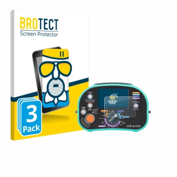Front side of a product packaging with the brand logo BROTECT. Next to it is the device Kewtech KT63DL shown with the correspo