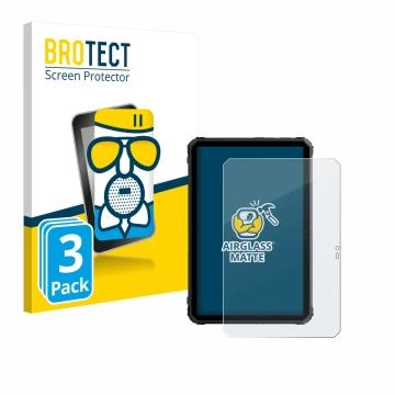 Front side of a product packaging with the brand logo BROTECT. Next to it is the device Blackview Active 7 shown with the corr