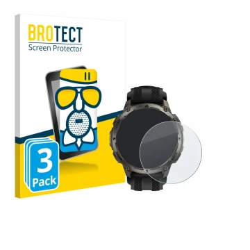 Front side of a product packaging with the brand logo BROTECT. Next to it is the device Kospet Tank T4 shown with the correspo