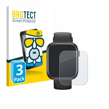 Front side of a product packaging with the brand logo BROTECT. Next to it is the device RLQA G104 1.83
