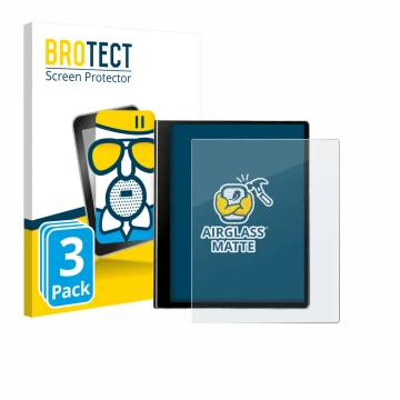 Front side of a product packaging with the brand logo BROTECT. Next to it is the device eazeye Paper 2.0 shown with the corres