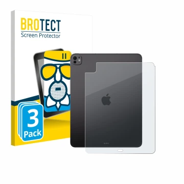 Front side of a product packaging with the brand logo BROTECT. Next to it is the device Apple iPad Pro 13