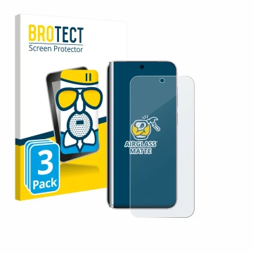 Front side of a product packaging with the brand logo BROTECT. Next to it is the device Vivo X300 Pro shown with the correspon