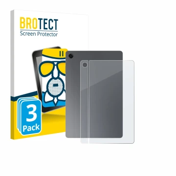 Front side of a product packaging with the brand logo BROTECT. Next to it is the device Samsung Galaxy Tab A11 Plus 5G 11