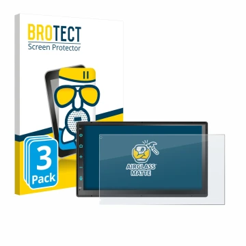 Front side of a product packaging with the brand logo BROTECT. Next to it is the device Atoto F7 WE F7G2B7WE 7