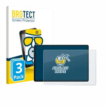 Front side of a product packaging with the brand logo BROTECT. Next to it is the device Huawei MatePad Pro 12.2