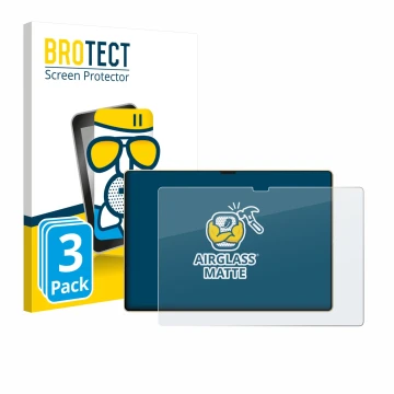 Front side of a product packaging with the brand logo BROTECT. Next to it is the device Huawei MatePad Pro 13.2