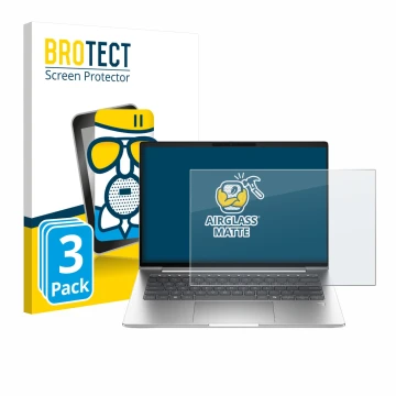 Front side of a product packaging with the brand logo BROTECT. Next to it is the device HP ProBook 4 G1a 16
