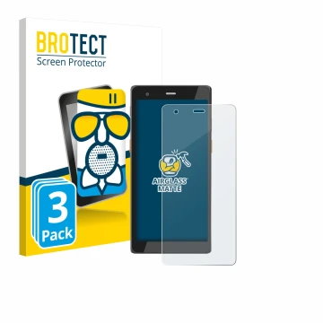 Front side of a product packaging with the brand logo BROTECT. Next to it is the device Scorpion 6X V2 shown with the correspo