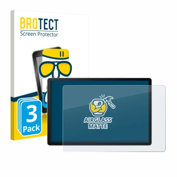 Front side of a product packaging with the brand logo BROTECT. Next to it is the device Wacom MovinkPad Pro 14 shown with the 