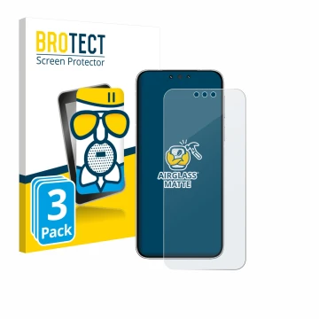 Front side of a product packaging with the brand logo BROTECT. Next to it is the device Huawei Mate 80 Pro shown with the corr