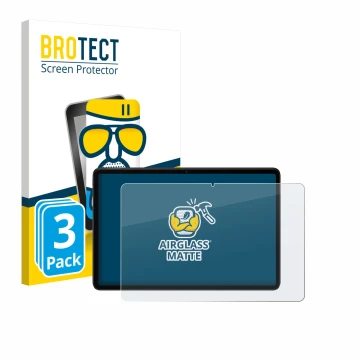 Front side of a product packaging with the brand logo BROTECT. Next to it is the device Xiaomi Redmi Pad 2 Pro 5G shown with t