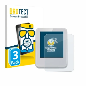 Front side of a product packaging with the brand logo BROTECT. Next to it is the device Bresser ClimaTemp Digital Room Thermom