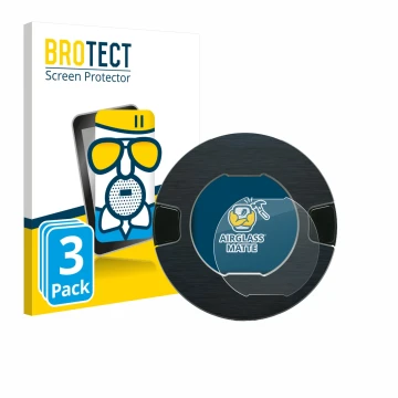Front side of a product packaging with the brand logo BROTECT. Next to it is the device OOONO P-DISC NO1 shown with the corres