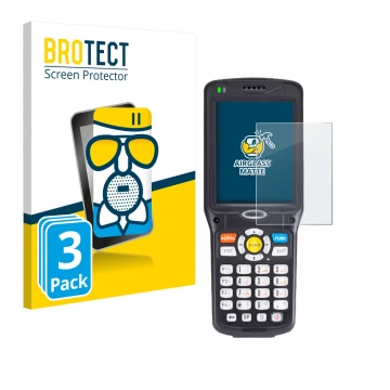 Front side of a product packaging with the brand logo BROTECT. Next to it is the device Unitech HT510A shown with the correspo