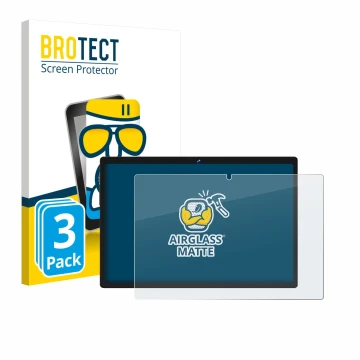 Front side of a product packaging with the brand logo BROTECT. Next to it is the device Biegedy B29 10.1