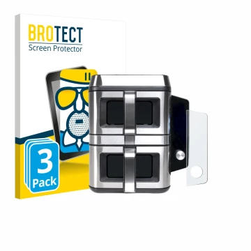 Front side of a product packaging with the brand logo BROTECT. Next to it is the device KOENIC KTAF-TR shown with the correspo