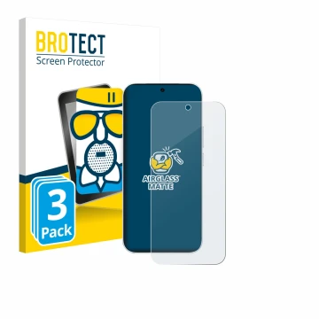 Front side of a product packaging with the brand logo BROTECT. Next to it is the device Vivo S50 shown with the corresponding 