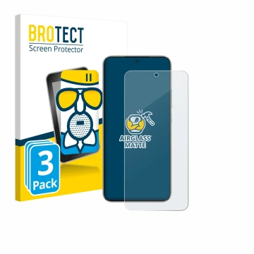 Front side of a product packaging with the brand logo BROTECT. Next to it is the device Honor X70 shown with the corresponding