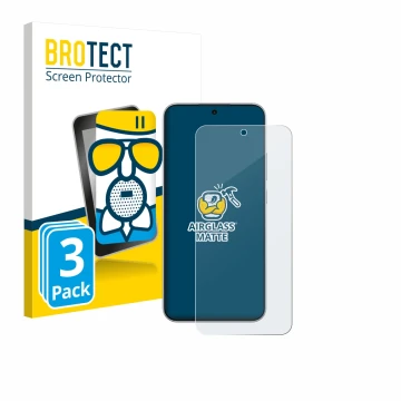 Front side of a product packaging with the brand logo BROTECT. Next to it is the device Oppo F31 shown with the corresponding 