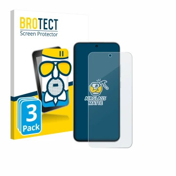 Front side of a product packaging with the brand logo BROTECT. Next to it is the device Oppo A6 Pro shown with the correspondi