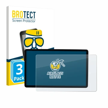 Front side of a product packaging with the brand logo BROTECT. Next to it is the device MG S5 EV 12.8