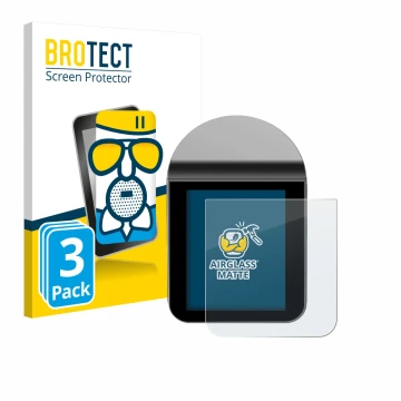 Front side of a product packaging with the brand logo BROTECT. Next to it is the device KitchenBoss G330 shown with the corres