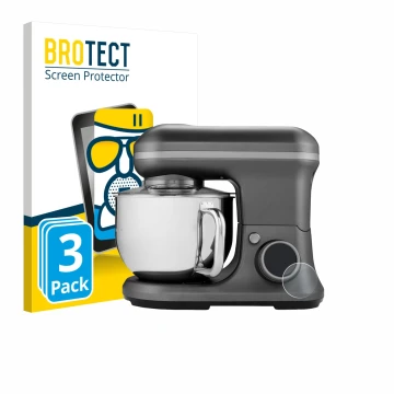 Front side of a product packaging with the brand logo BROTECT. Next to it is the device MEDION MD 18420 shown with the corresp