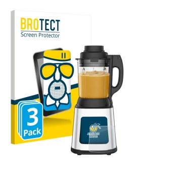 Front side of a product packaging with the brand logo BROTECT. Next to it is the device Moulinex LM83SD10 shown with the corre