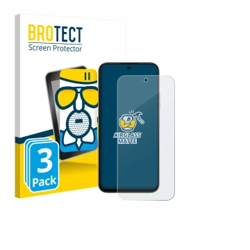 Front side of a product packaging with the brand logo BROTECT. Next to it is the device Oppo A6t Pro 4G shown with the corresp