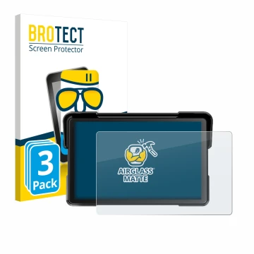 Front side of a product packaging with the brand logo BROTECT. Next to it is the device NFOIEIS Basico 7