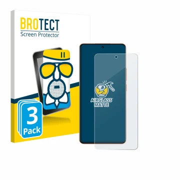 Front side of a product packaging with the brand logo BROTECT. Next to it is the device realme P4 Pro 5G shown with the corres
