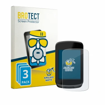 Front side of a product packaging with the brand logo BROTECT. Next to it is the device Magene C606 Pro shown with the corresp