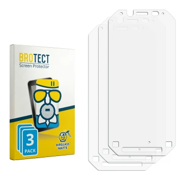 Front side of a product packaging with the brand logo BROTECT. Next to it is the corresponding screen protector.