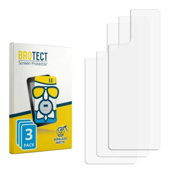 Front side of a product packaging with the brand logo BROTECT. Next to it is the corresponding screen protector.