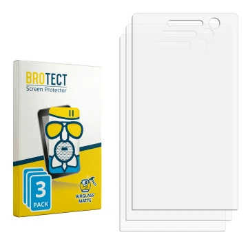 Front side of a product packaging with the brand logo BROTECT. Next to it is the corresponding screen protector.