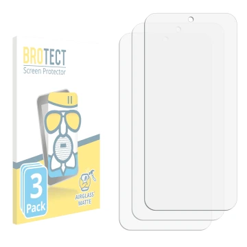 Front side of a product packaging with the brand logo BROTECT. Next to it is the corresponding screen protector.