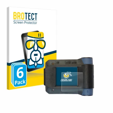 Front side of a product packaging with the brand logo BROTECT. Next to it is the device Swissphone s.Quad X15 shown with the c
