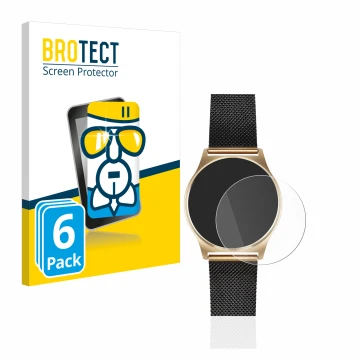 Front side of a product packaging with the brand logo BROTECT. Next to it is the device Xlyne X-Watch Joli XW Pro shown with t