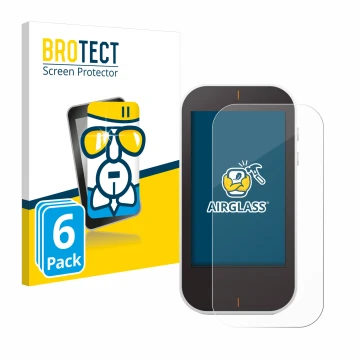 Front side of a product packaging with the brand logo BROTECT. Next to it is the device Garmin Approach G80 shown with the cor