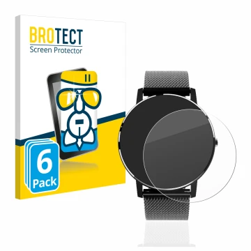 Front side of a product packaging with the brand logo BROTECT. Next to it is the device Holalei Fitness Tracker 1.3
