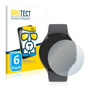 Front side of a product packaging with the brand logo BROTECT. Next to it is the device Garmin Fenix 6S Pro shown with the cor