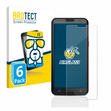 Front side of a product packaging with the brand logo BROTECT. Next to it is the device Emporia Smart 5 shown with the corresp